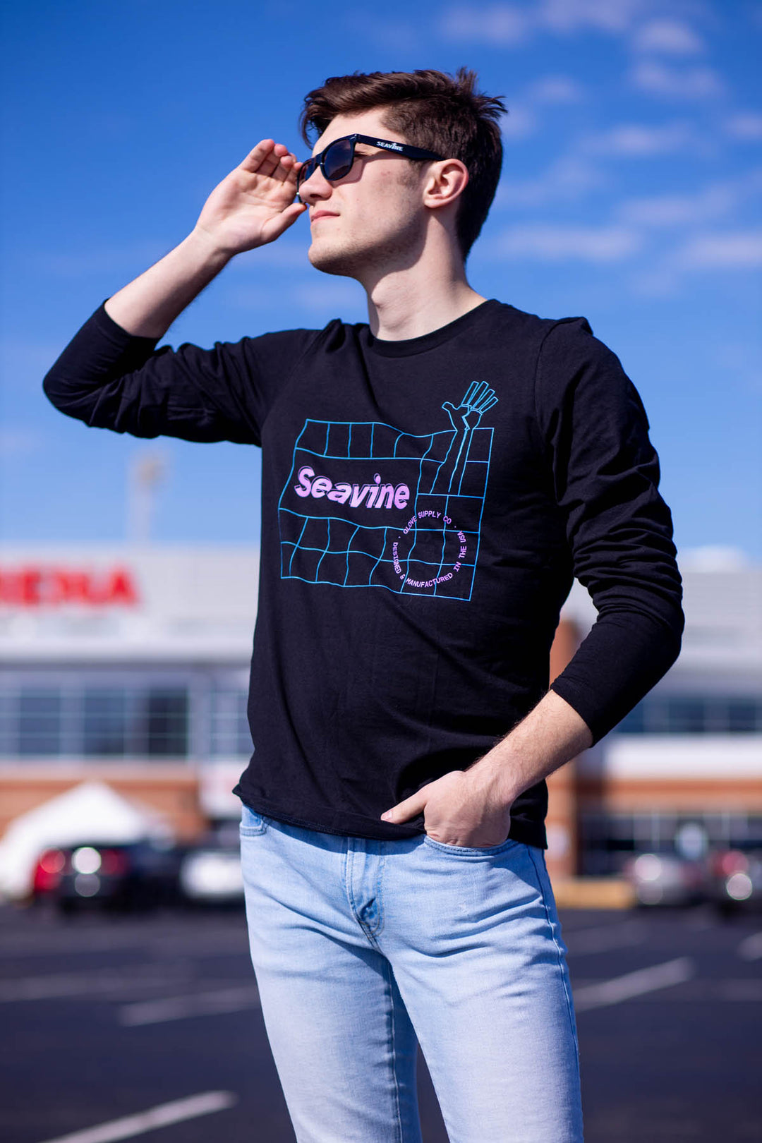 Grid Long Sleeve T-Shirt